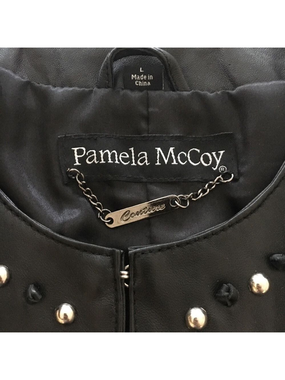 𝅺Pamela McCoy leather jacket - Picture 7 of 8